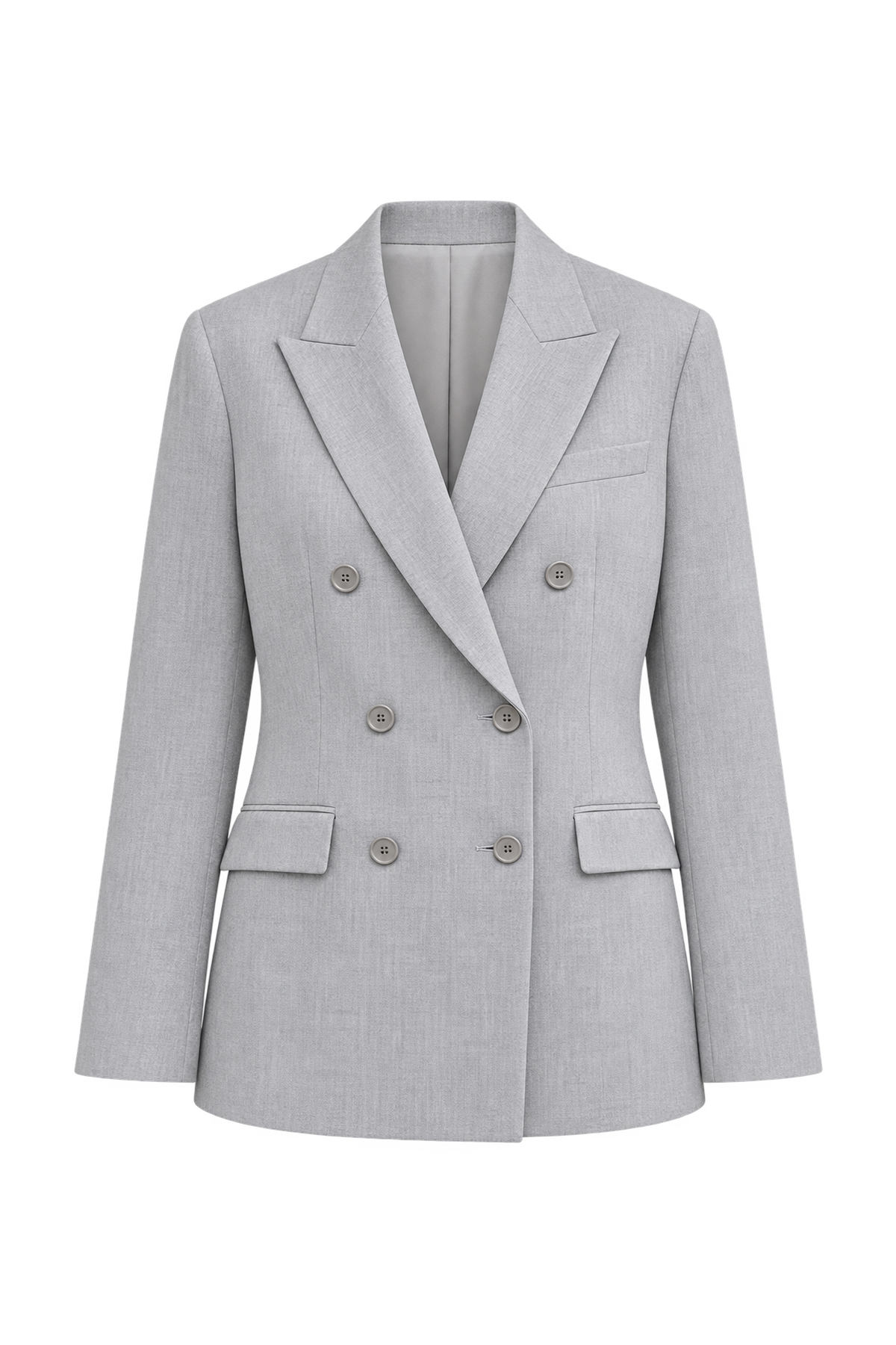 DOUBLE-BREASTED LINEN & VISCOSE JACKET